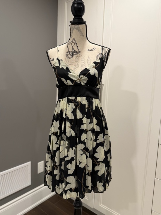 Costa Blanca Dresses & Skirts - Costa Blanca Black Dress with Cream Floral Print